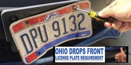 Car Fans Rejoice as Ohio Decides to Drop Front License Plate Requirement