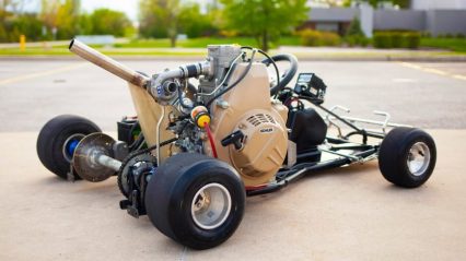 Hooking up a Go-Kart With a Turbodiesel Engine is Downright AWESOME