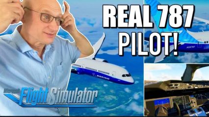 Real Life 787 Pilot Takes a Shot at Flying With Microsoft Flight Simulator