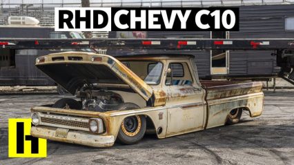 This Patina Covered ’64 C10 Has Been Converted to a Right-Hand-Drive Freak