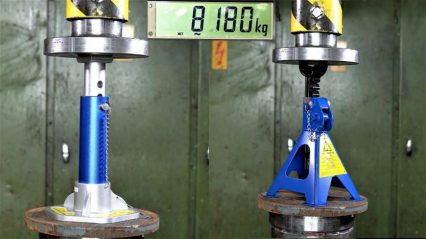 Do Jack Stands Live up to Their Rating? The Hydraulic Press Tells All