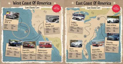 Real Life Treasure Map Shows Last Known Location of $150 Million in LOST Cars