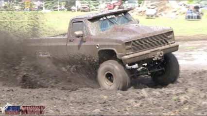 Twin Turbo LS Square Body Hits the Mud With a Vengeance