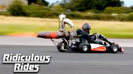 You’ve Got to be Nuts to Ride in This 100 MPH Jet-Powered Go-Kart