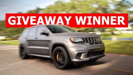 1100HP Hellcat Giveaway Winner Gets Warmed up With First Drive in a 1000 HP Trackhawk
