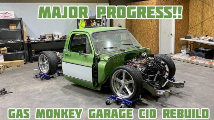 Major Progress has Been Made on the Wrecked Gas Monkey Garage C10 Pickup