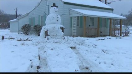 Man Tries to Run Over Snowman That Was Built Around a Tree Stump, Instant Karma