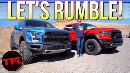 Ram TRX Throws Down With Ford Raptor in Battle of the Supertrucks