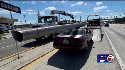 Florida Man, 71, Arrested For Driving Down the Highway With Light Pole Atop His Toyota Camry