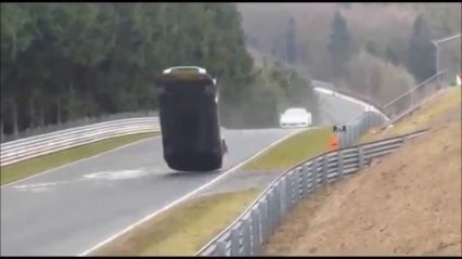 Nissan GT-R Goes Airborne Before Flipping Over Backward at Nurburgring