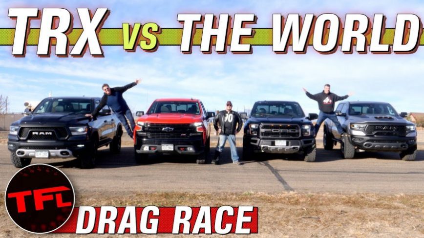 Off-Road Drag Race Puts Other Production Performance Pickups Against the Ram TRX