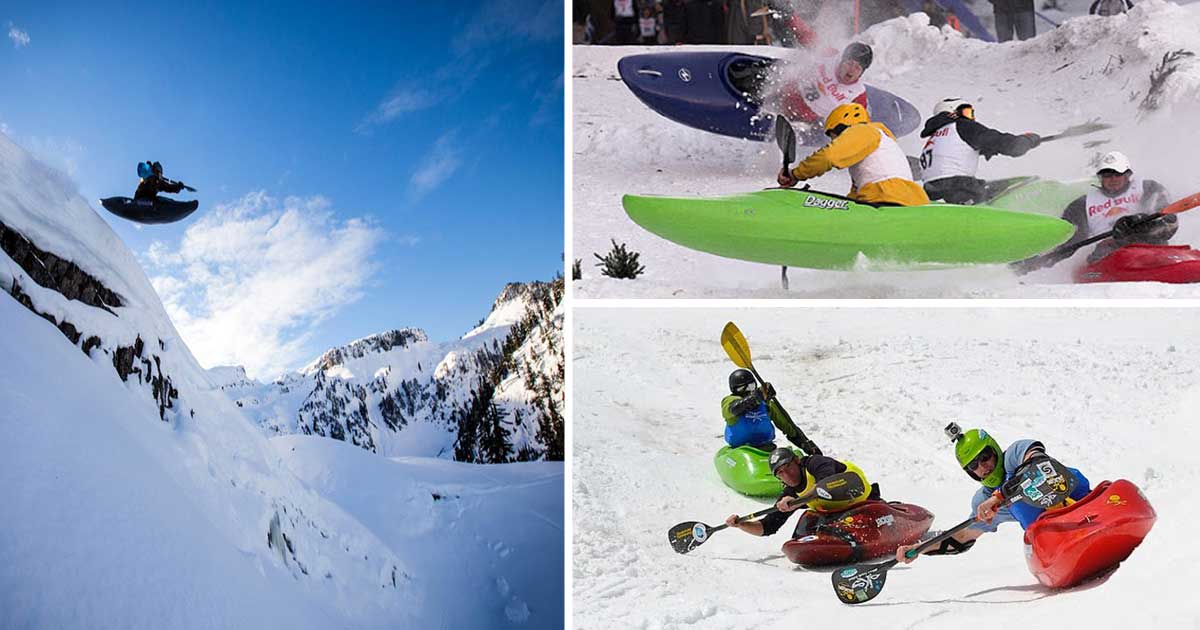 Downhill SnowKayaking is the Injection of Adrenaline That Winter Sports Needs