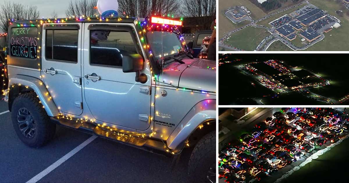 5,000 Jeep Enthusiasts Show up to Grant Christmas Wish of 4-Year-Old Cancer Patient