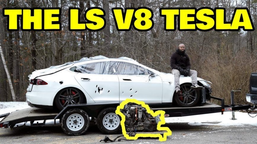 Madman Decides to LS Swap a Tesla, The First of its Kind