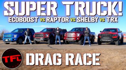Ford’s Strongest Competitors Try to Take Down Ram TRX in Epic Drag Race