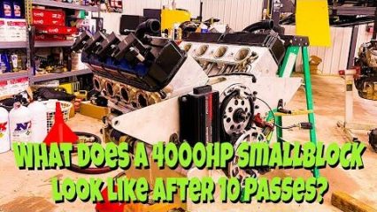 Hang in the Garage With Shawn as he Shows Off What Ten 3-Second Passes Does to a 4000 HP Engine’s Internals