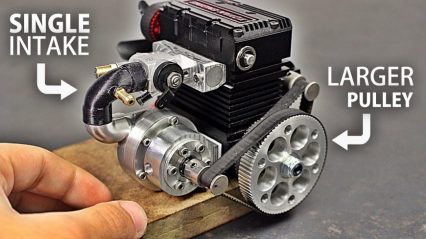 Mini Supercharger Cranks Out .6 PSI to Boost Mini 2 Cylinder Engine ( 0.6psi @ 90,000rpm Testing the Blow Through Setup)