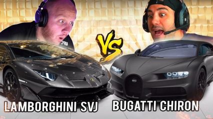 Pro Gamer Reacts to Sound of Bugatti Chiron vs Lamborghini Aventador SJ