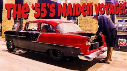 Murder Nova Takes His LS/ProCharged 55 Chevy on its Maiden Voyage!