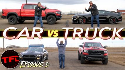 Ram TRX Stomps Out the GT500 in a Drag Race – The New Boss is Here!