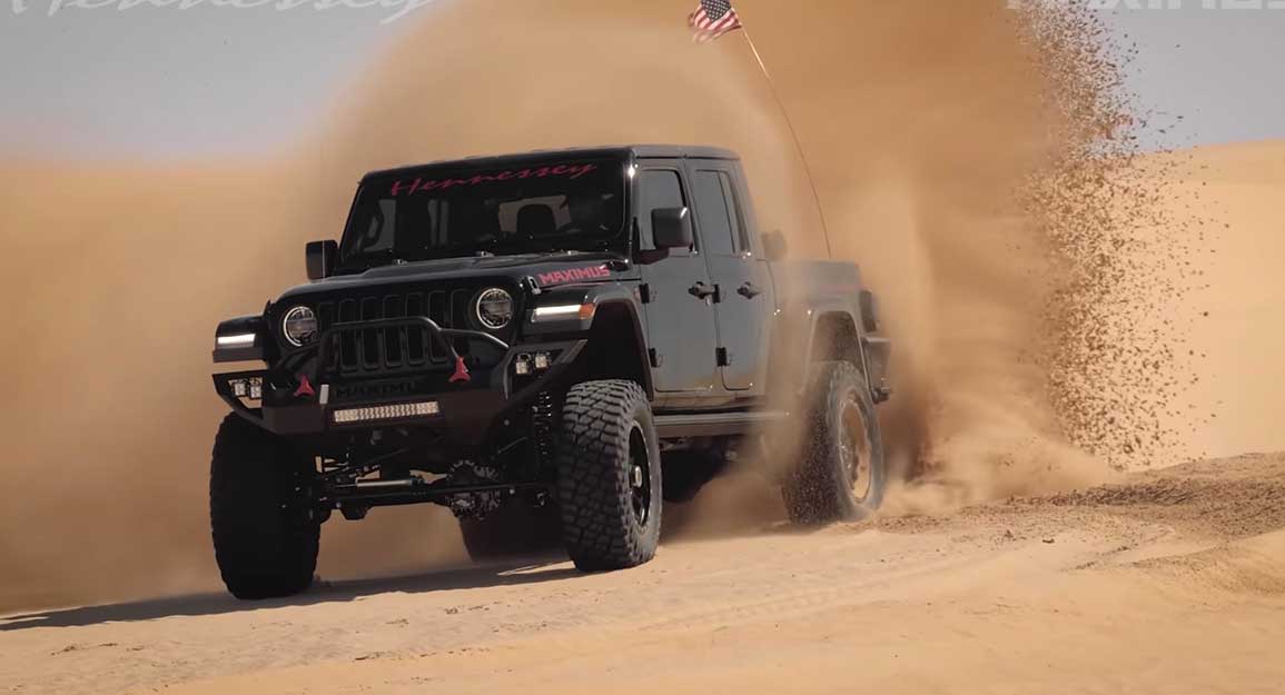 Hennessey Gets Insane, Swaps 1000 hp Hellcat Engine Into Tricked Out Gladiator