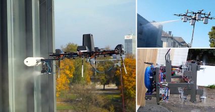 Heavy Duty Drone Being Developed For Washing Windows on High Rise Buildings