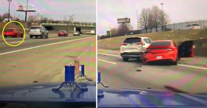 Dodge Charger Rips Past State Trooper at 120 MPH, Crashes Shortly After