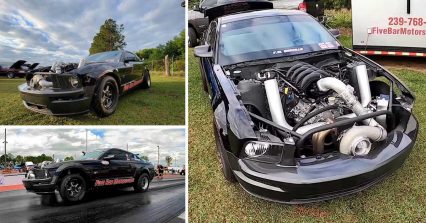 Ford’s 7.3L Godzilla Gets Turbo’d in a Swapped Mustang!