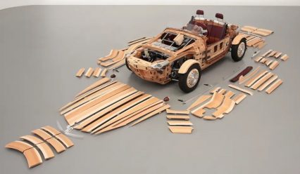 Viral TikTok Shows Working Car With Every Component Made From Wood, Transmission and All!