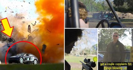 It’s Surprising How Easy it is to Blow up a Tesla With a Little Tannerite