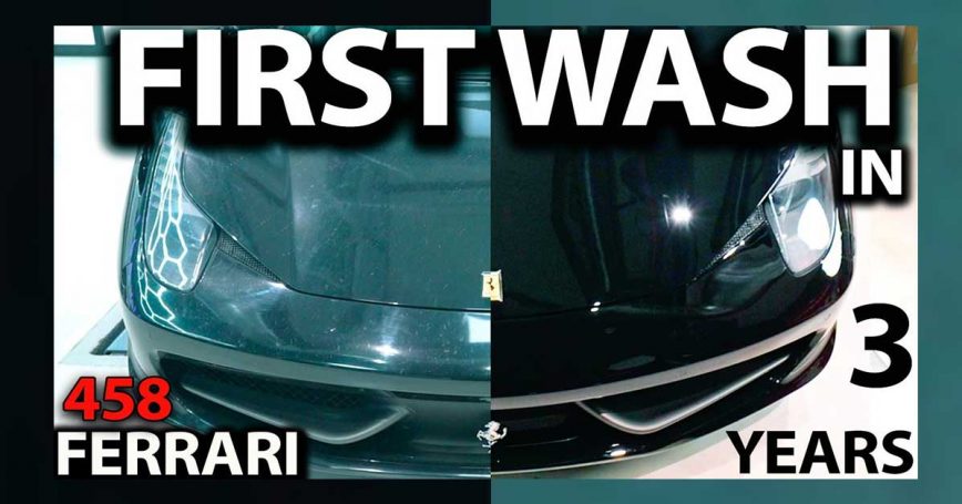 Ferrari 458 Daily Driver Gets First Wash in 3 Years (Extreme Detail)
