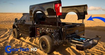 Two Pickups Combined Into the Ultimate Functional Work Truck With Hidden Tool Storage