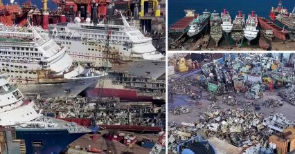 A Look Inside Where $300 Million Cruise Ships go to Die