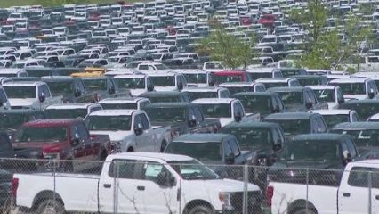 Thousands of Ford Trucks Sitting at Kentucky Speedway Indefinitely Due to Semiconductor Shortage