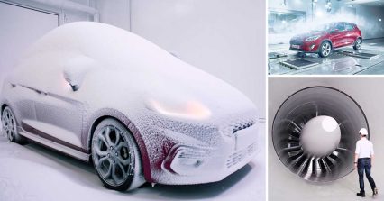 Weather Factory Puts Cars up Against Brutal Storms While Indoors