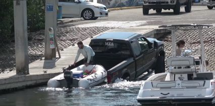 How to Ruin a Truck – Dude Takes Ford For a Saltwater Swim at Miami Boat Ramp