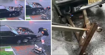 Things Keep Getting Worse as Dude Dumps Engine Hoist, Damages Car (Worst Day Ever!)