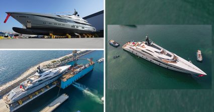 Launching the Largest Yacht Ever Buily by a Turkish Shipyard
