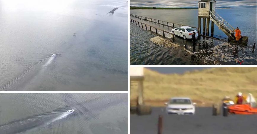 Uber Driver Crosses Flooded Causeway, Will do ANYTHING to Complete the Fare