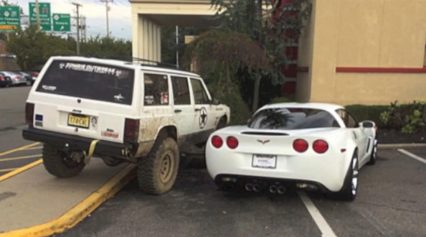 Jeep Owner Gets Last Laugh on Corvette Driver’s Greedy Parking Job
