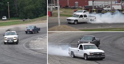 Drivers Risk Their Trucks at Circle Track “Spectator Drags”