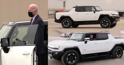 GMC Puts Joe Biden in Electric Hummer, He Immediately Does a Burnout