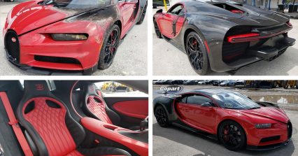 Fire Damaged Bugatti Chiron Ends up at Copart For Pennies on The Dollar. Social Media is Buzzing!