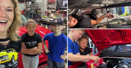 9 and 10-Year-Old Change the Oil on GTO by Themselves!