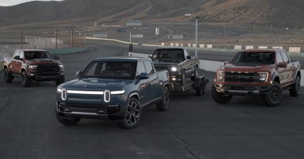 Can Ram TRX/Ford Raptor Beat an Electric Truck Pulling a Trailer? (Rivian R1T Puts it to the Test)