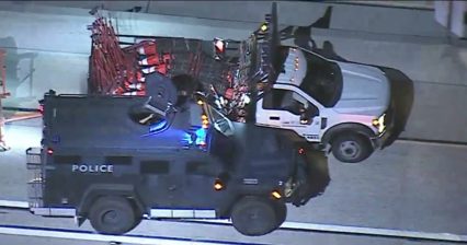 Bearcat Slams Into Stolen Construction Truck, K9 Takes Down Suspect in GTA Style Car Chase