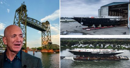 Rotterdam Won’t Take Down Bridge, Jeff Bezos New Superyacht “Stuck” in Netherlands
