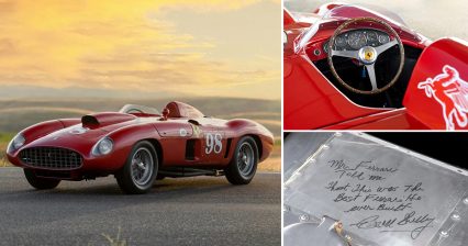 Cherry-Red 1955 Ferrari Driven by Carroll Shelby Sells For $22 Million “Car Week”