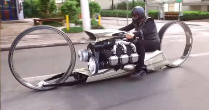 Rolls-Royce Airplane Powered Hubless Motorcycle Demands Attention Everywhere