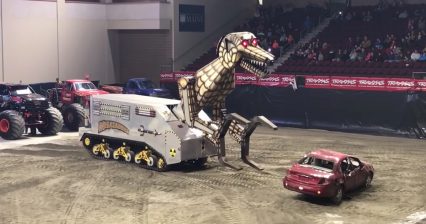 Meet Megasaurus the Ultimate Vehicle Destroyer, Monster Truck Destruction